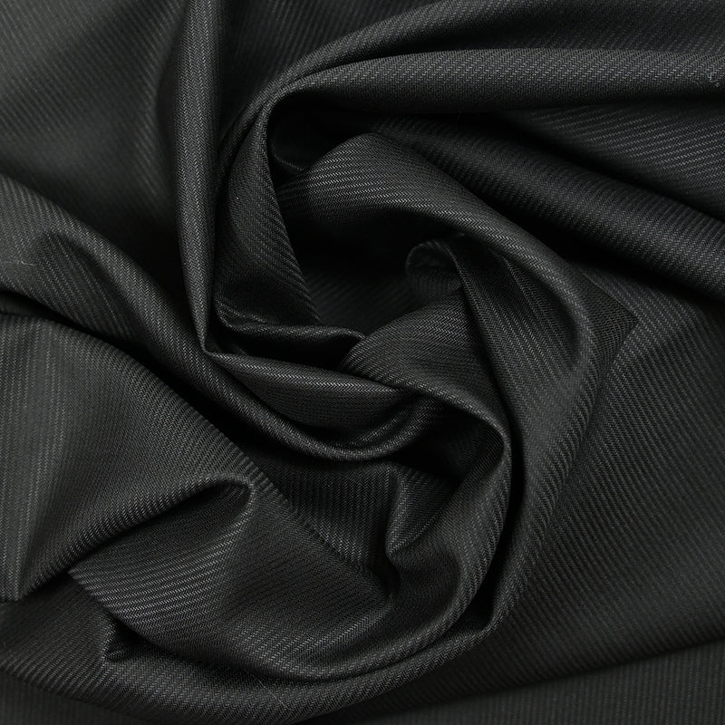 Tissu tailleur laine et soie rayé gris ardoise