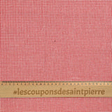 Polycoton Vichy 2 mm rouge et blanc