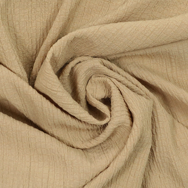 Crêpe Lara polyviscose gaufré beige