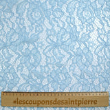 Dentelle festonnée polyester Mindy bleu ciel