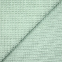 Coton 100% nid d'abeille vert d'eau
