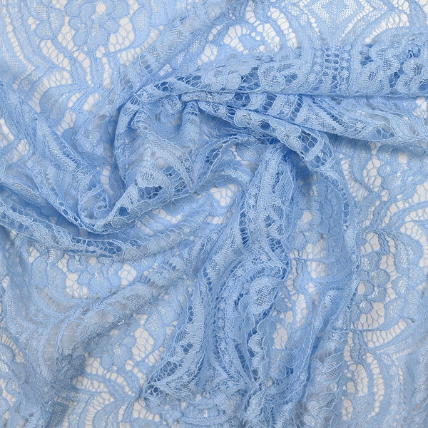 Festoned lace Polyester Olga Light Blue