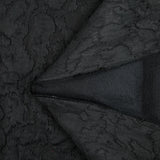 Jacquard matelassé en laine mélangée noir