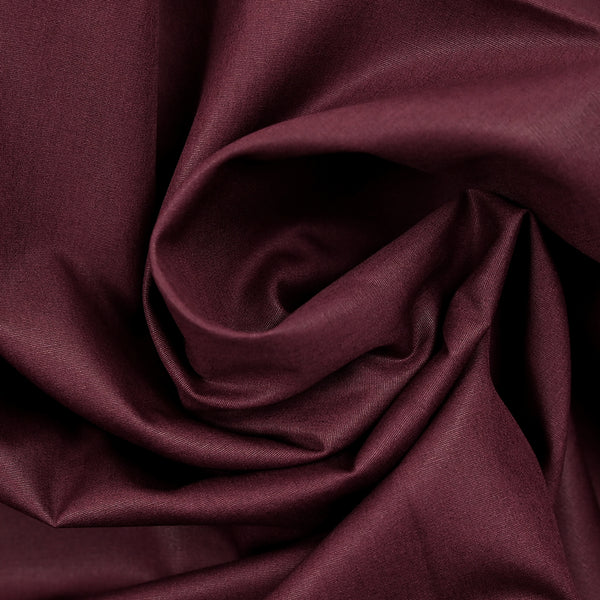Popeline de coton rouge bordeaux
