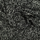 Maille bouclette polyester noir et blanc