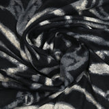 Maille polyester imprimée océlot noir et gris