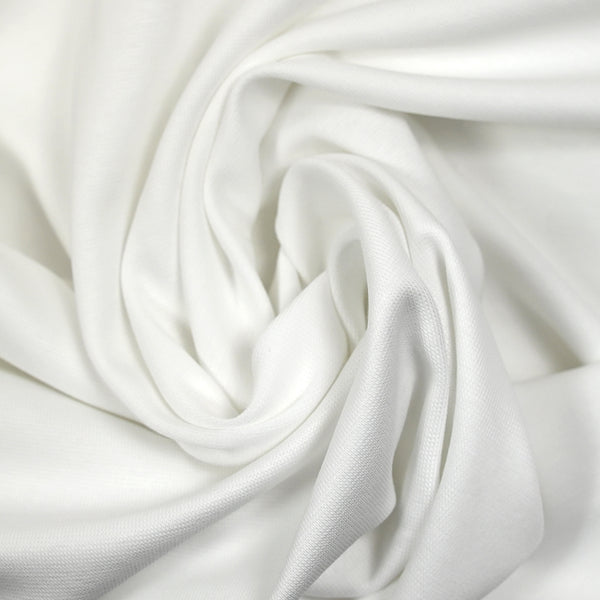 Jersey de coton interlock blanc
