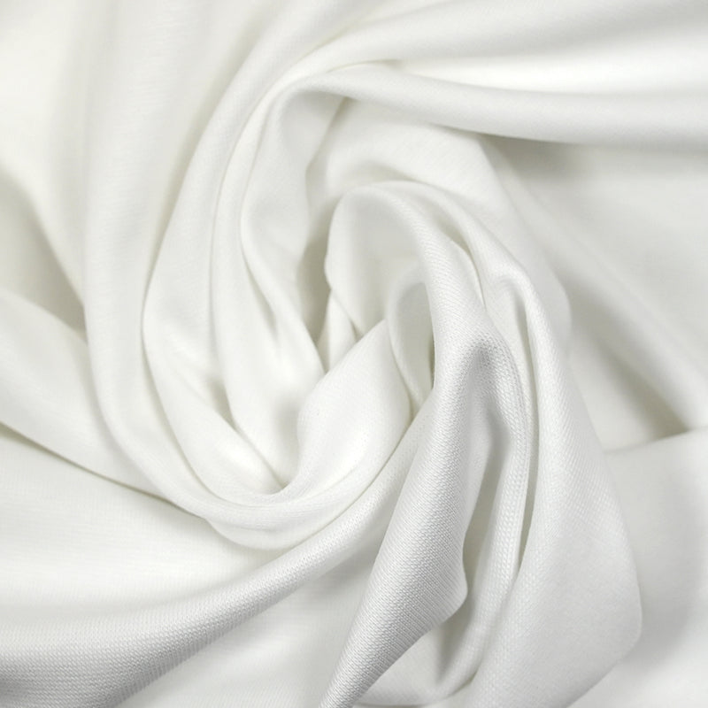 Jersey de coton interlock blanc