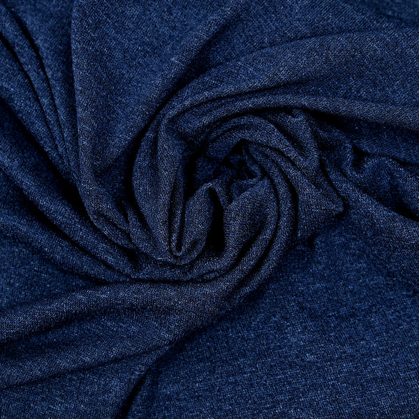 Maille fine polyester bleu jean
