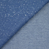 Jean's polycoton moucheté fond bleu moyen