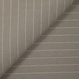 Jersey de coton rayé blanc fond gris taupe