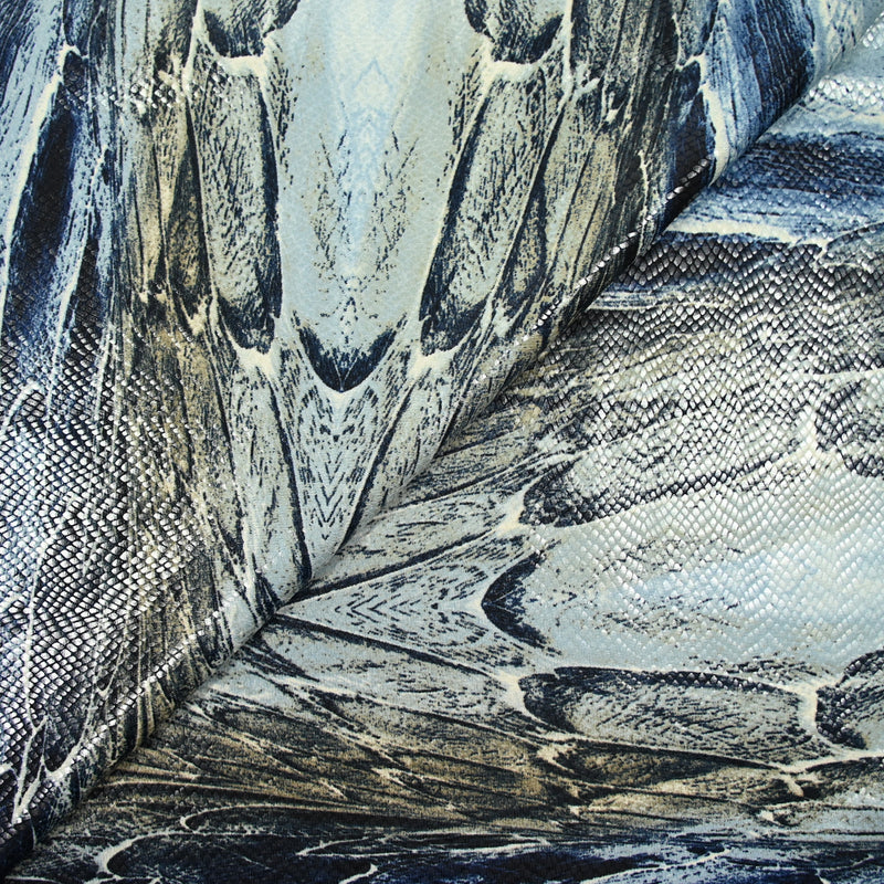 Jersey de polyester python fond marine