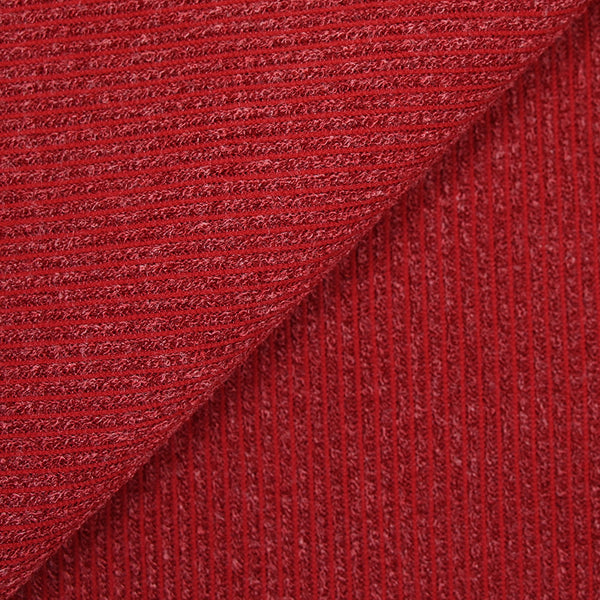 Maille Bianca côtelée rouge