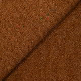 Maille polyester côtelée brun rouille