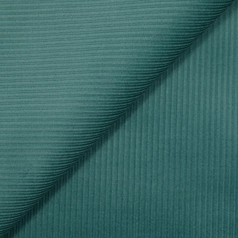 Velours côtelé de coton 1mm bleu sarcelle