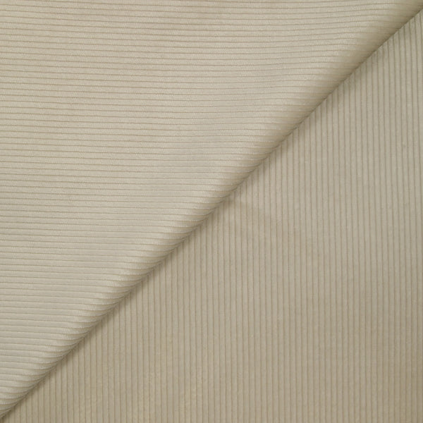 Velours côtelé de coton 3mm blanc ivoire