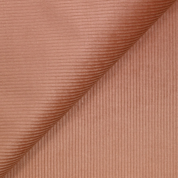 Velours côtelé de coton 3mm rose poudré vintage