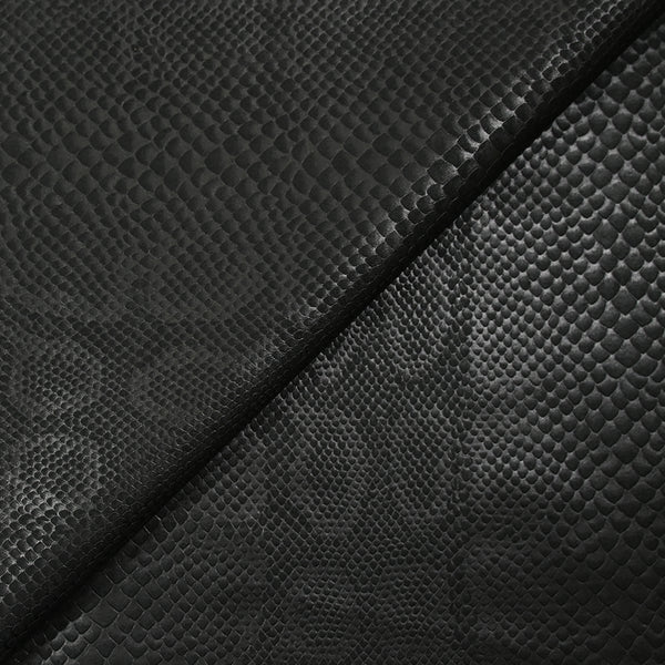 Velours polyester effet serpent fond noir