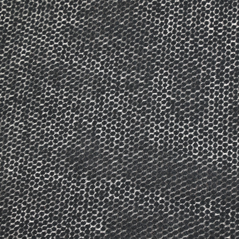 Voile polycoton jacquard à pois noir