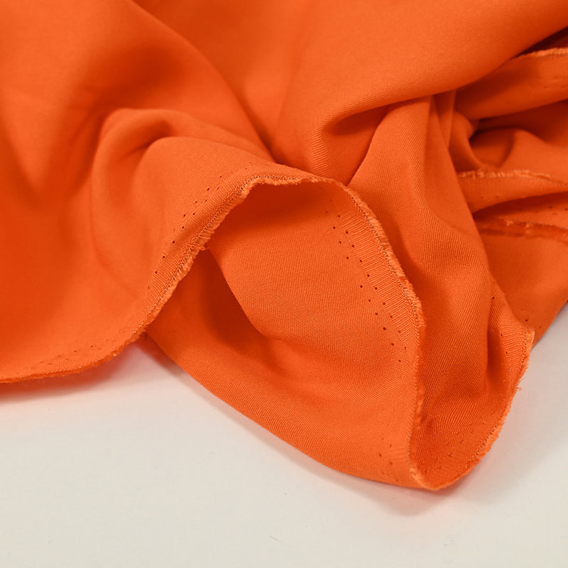 Orange viscose twill