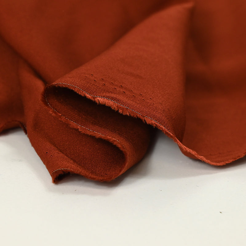 Terracotta viscose twill