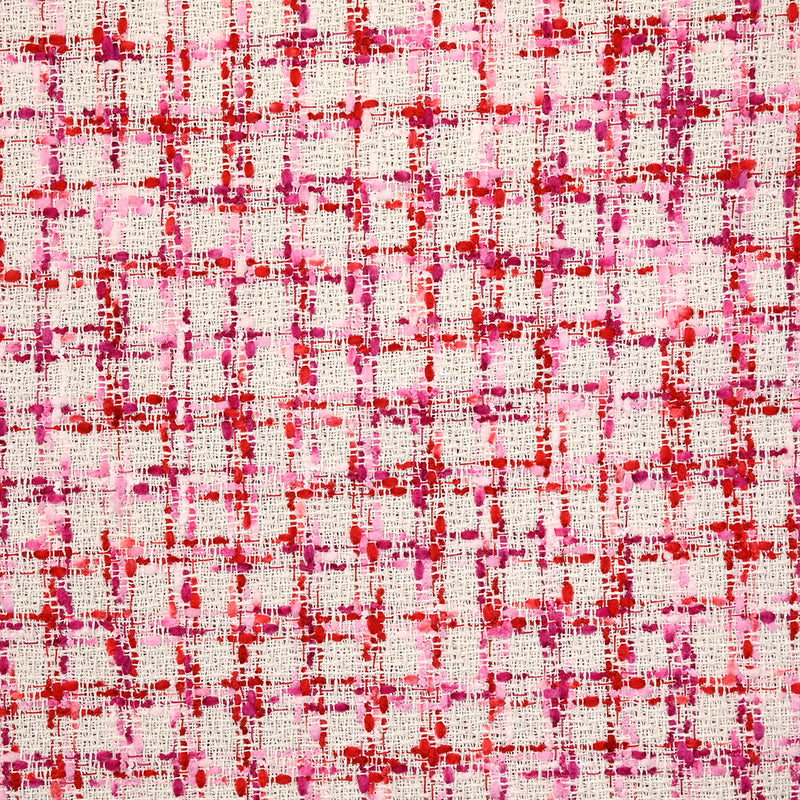Tweed de polyester Capucine rose