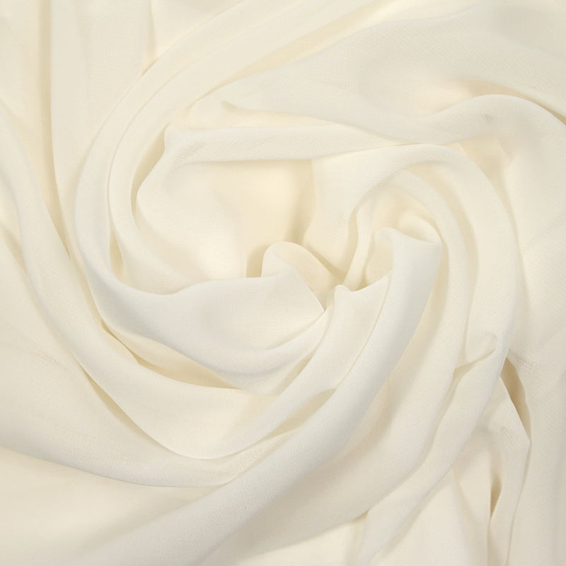 Mousseline de polyester blanc cassé