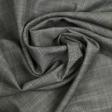 Tissu tailleur 100% laine prince-de-galles noir, bleu fond blanc cassé