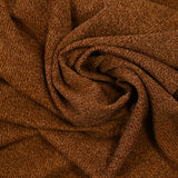 Maille polyester côtelée brun rouille