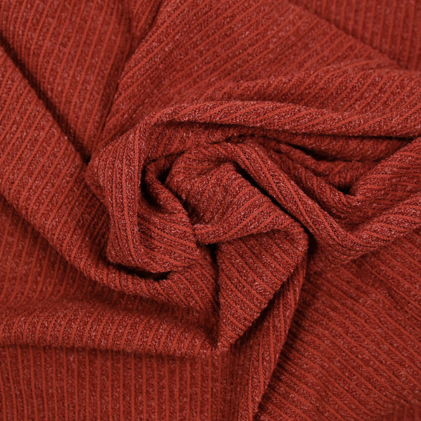 Maille Bianca côtelée tomette