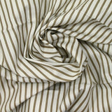 Coton imprimé rayé hachuré marron fond beige