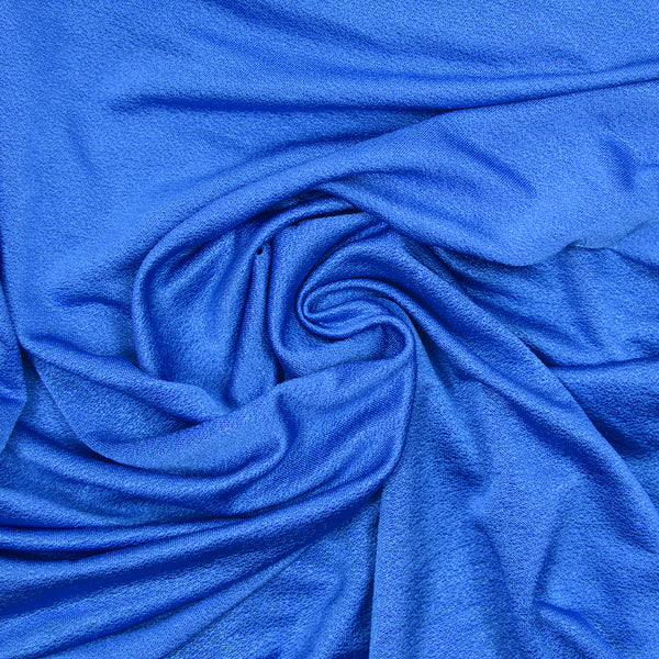 Jersey satiné polyester bleu alpine