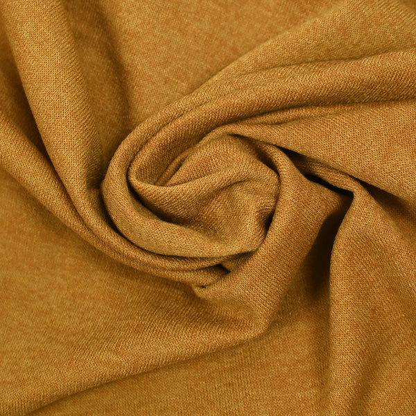 Maille polyester moutarde envers contrecollé