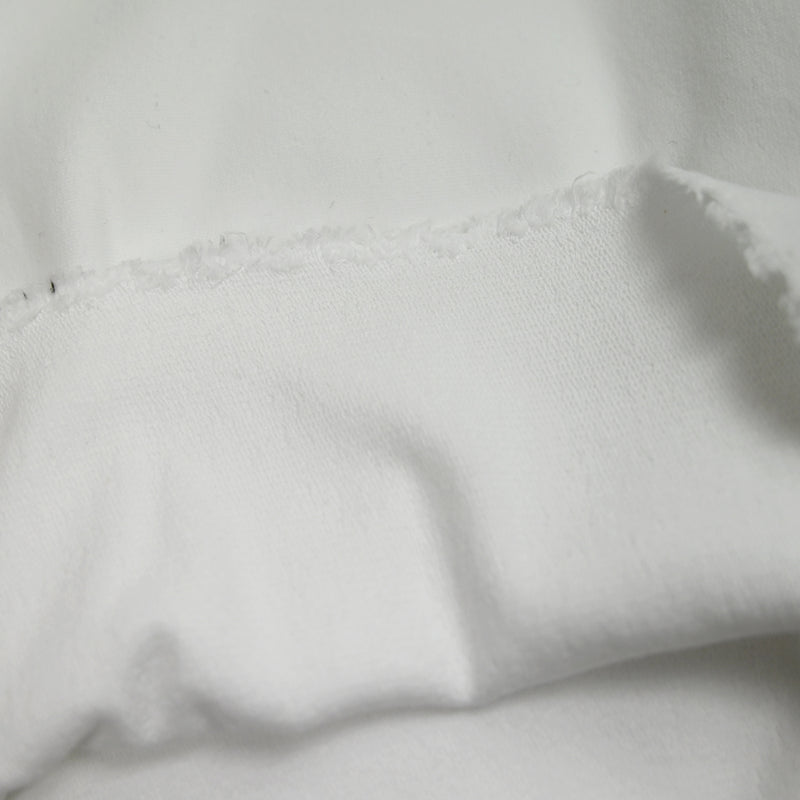 Molleton de coton élasthanne french terry blanc
