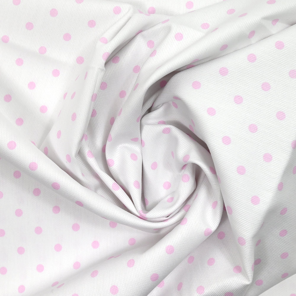 Lot De 3 Coupons De Tissu Fleuri Et à Pois - Motifs Roses Et Bleus, En Coton, Neufs, Fabrication Française