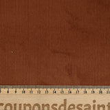 Velours côtelé 100% coton 2 mm cannelle brûlée