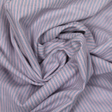 Blue, pink and white striped cotton
