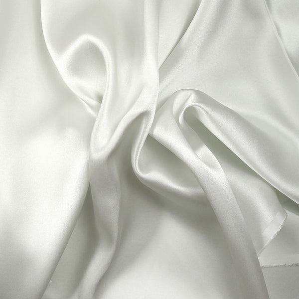 Satin de soie 100% blanc cassé