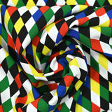 Tissu carnaval polyester arlequin multicolore