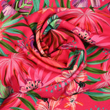 Crêpe lourd imprimé Tropico rose fuchsia
