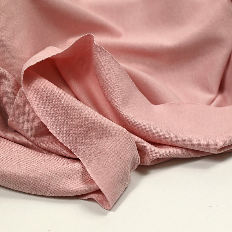 Jersey de viscose fin rose blush