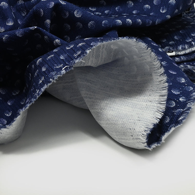 Toile de coton imprimée moonlight bleu jean's