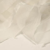 Crinkle silk chiffon with satin bands 23mm ivory