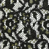 Polyester lace Thelma Lurex Doré Black Background