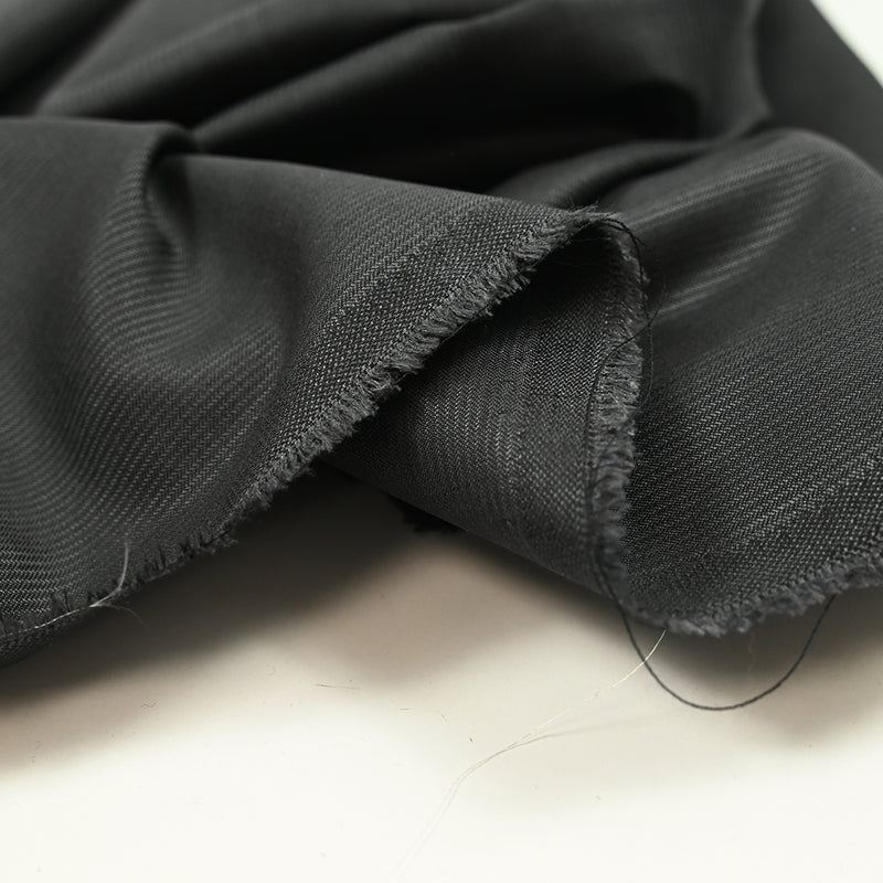 Tissu tailleur laine et soie rayé gris ardoise