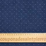 Jean's coton orné de strass fond bleu brut