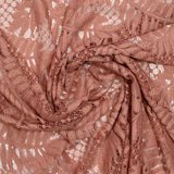 Lace polyester leaves old pink background