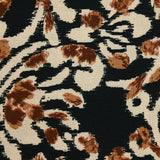 Viscose Chirk Brown y Beige Royalty Impreso Fondo negro