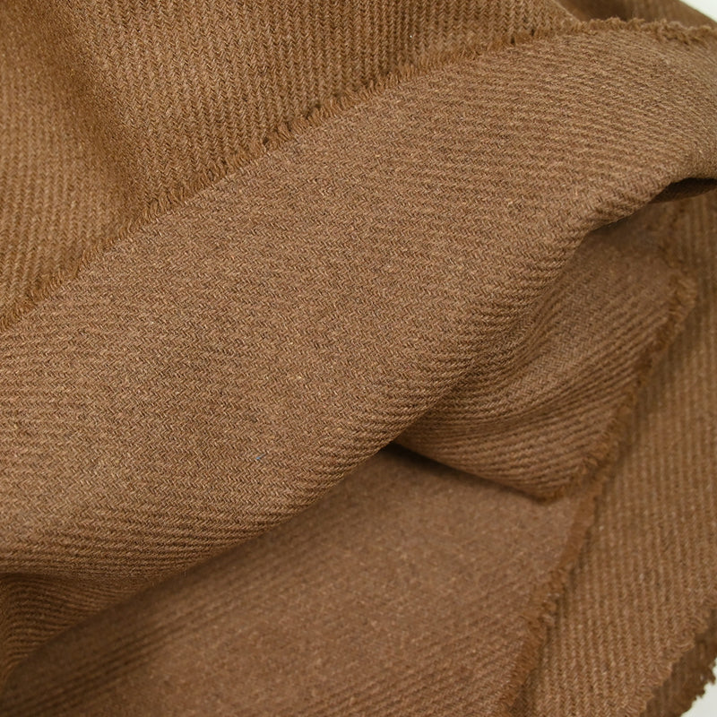 Sergé de laine mélangée biscuit