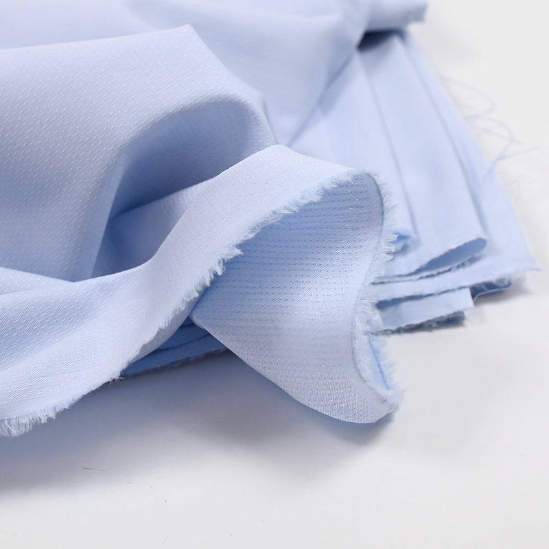 Coton chemise fantaisie tête d'épingle bleu clair
